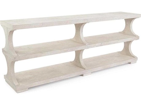 John Richard Cadence Rectangular Wood Tiza Gesso Console Table