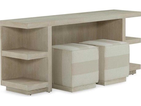 John Richard Weiss Rectangular Wood White Washed Console Table