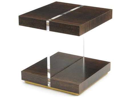 John Richard Mark McDowell Ashton Square Wood Smoked Brown End Table