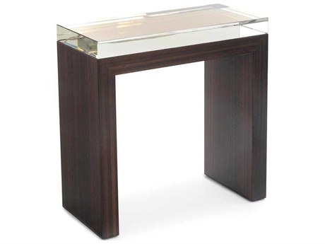 John Richard Mark McDowell Morin Rectangular Glass Smoked Brown End Table