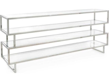 John Richard Mark McDowell Drake Rectangular Glass Silver Console Table