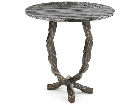 John Richard Wayland Round Marble End Table