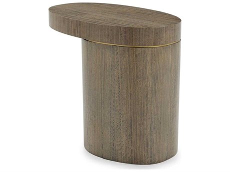 John Richard Cantilevered Oval Wood Tristan End Table
