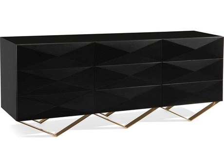 John Richard Mark McDowell Chelsea 77" Satin Black Sideboard