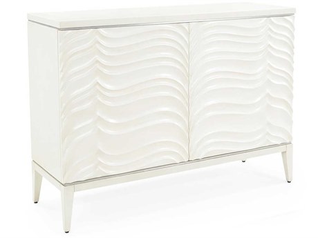 John Richard Regalia Beluga White Beech Wood Accent Chest