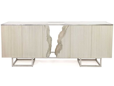 John Richard Terra 94" Terra White Washed Silver Sideboard