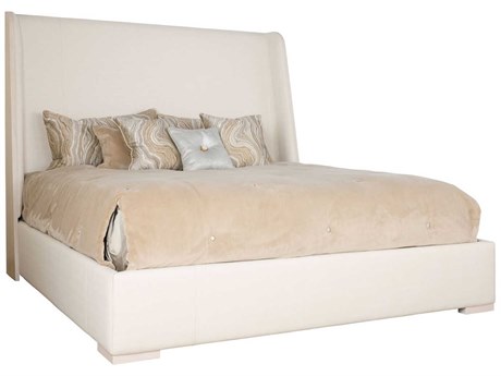 John Richard Metro Beige Gray Oak Wood King Platform Bed