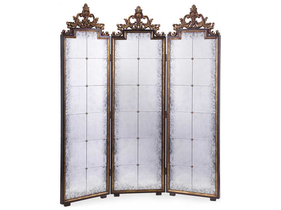 John Richard Antique Gold Mirrored Screen Room Divider JREUR080007