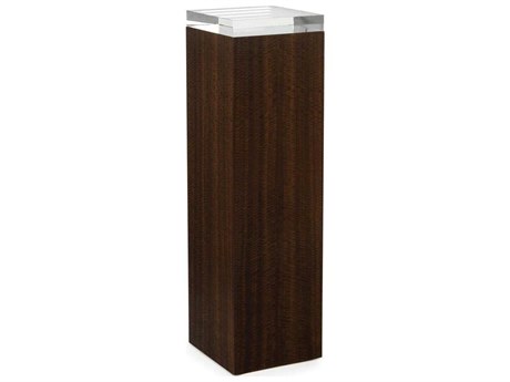John Richard Mark McDowell Couros Square Glass Smoked Brown End Table