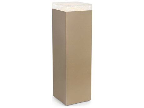 John Richard Edda Square Acrylic Antique Brass End Table