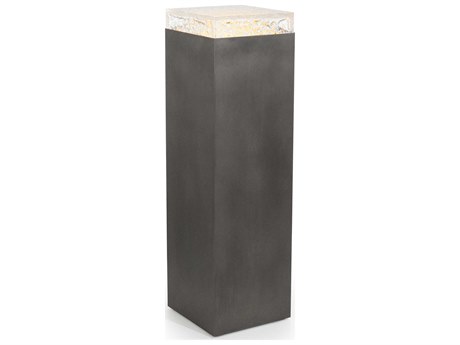 John Richard Edda Square Acrylic Gunmetal End Table
