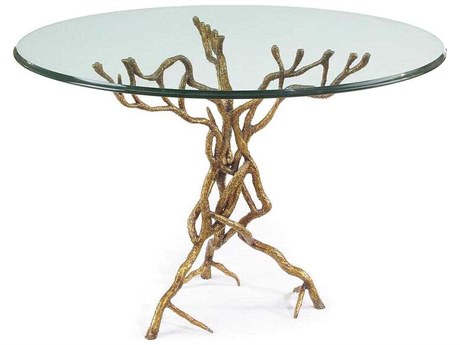 John Richard Branches Round Glass Dining Table