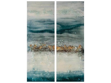 John Richard Mary Hong's Rolling Tide Canvas Wall Art Set of 2
