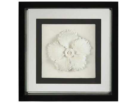 John Richard Black / White Porcelain Flower-II Shadow Box