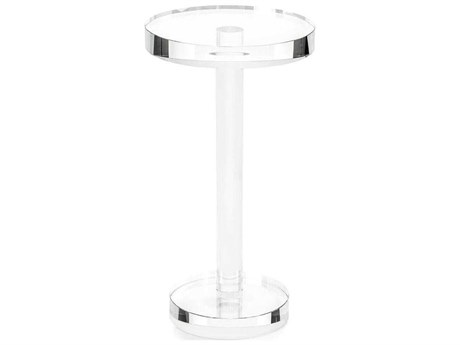John Richard Round Glass End Table