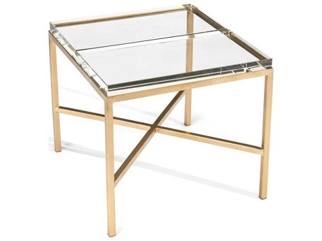 John Richard Square Glass End Table