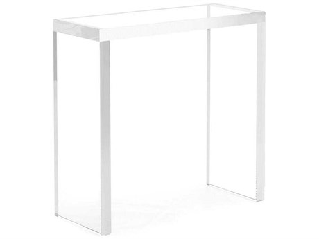 John Richard Mark McDowell Crystal Rectangular Clear End Table