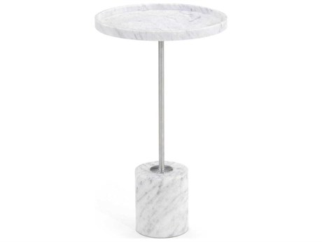 John Richard Mark McDowell Marbre Round Marble White End Table