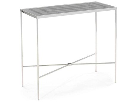 John Richard Mark McDowell Poirot Rectangular Glass Silver End Table