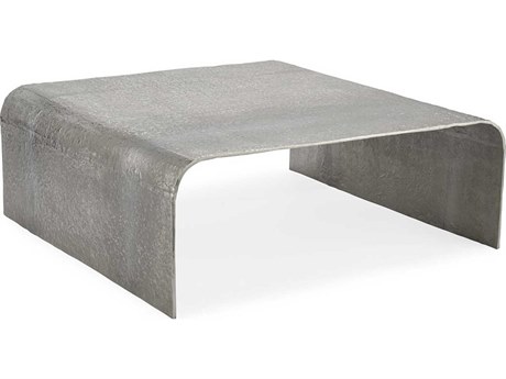 John Richard Rectangular Metal Nickel Coffee Table