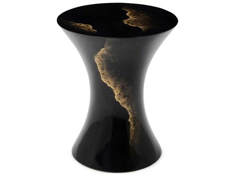 John Richard Golden Tide Round Gold End Table