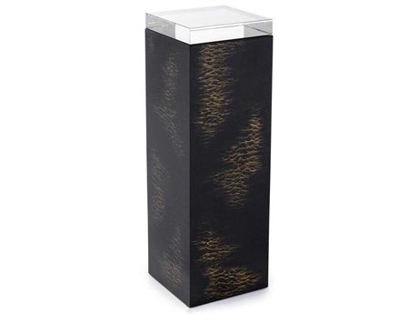 John Richard Draco Square Black Gold End Table