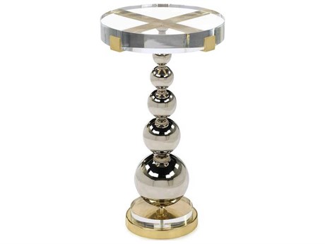 John Richard Apilado Round Acrylic End Table