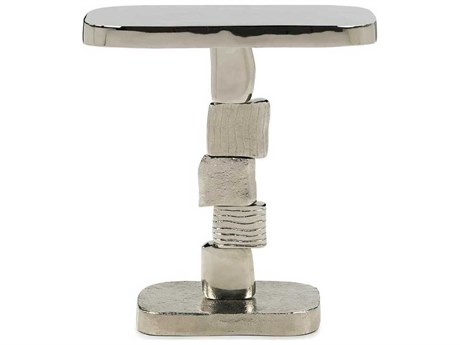 John Richard Cube Rectangular Metal End Table