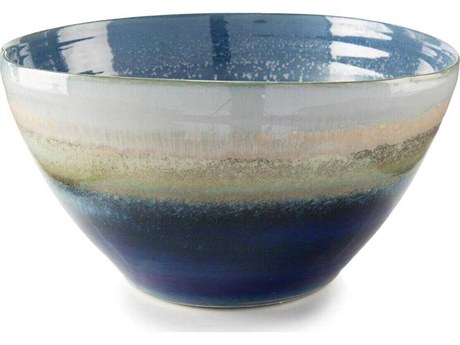 John Richard Reactive Blue & Cream Bowl
