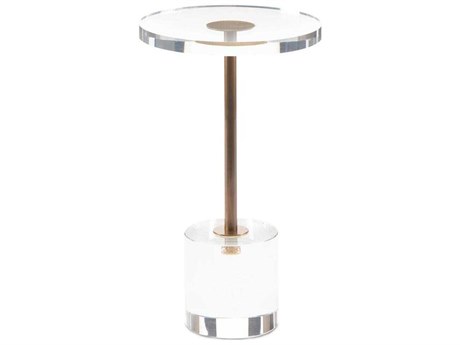 John Richard Acry Round Glass End Table