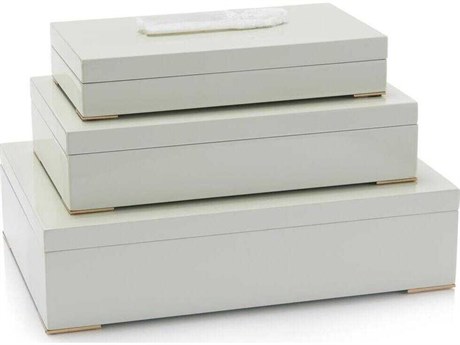 John Richard Boxes Topped In Selenite Set of 3