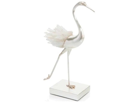 John Richard Quartz Egret Running Sculpture