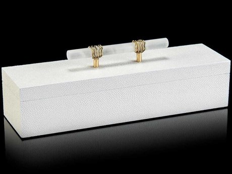 John Richard White Box with Alabaster Handles
