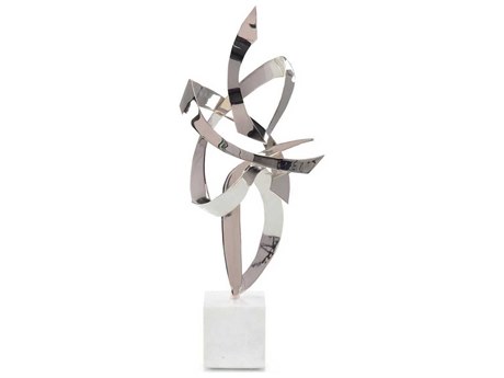 John Richard Polished Nickel Ribbon Sculpture