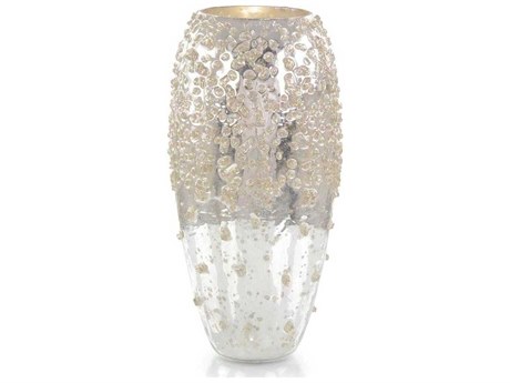 John Richard Antiqued Silver Encrusted In Sparkle Vase