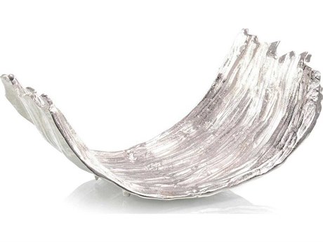John Richard Nickel Rippled Caddy Decorative Bowl