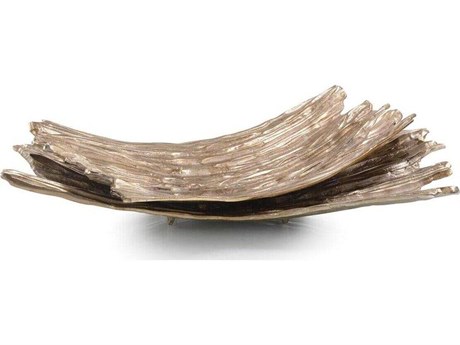 John Richard Gold Rippled Decorative Chargers Set of 2