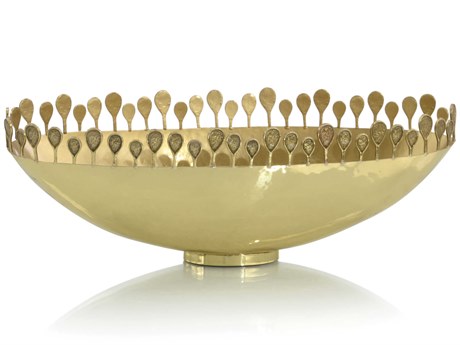 John Richard Polished Brass Oval Crown Decorative Bowl
