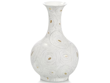 John Richard White Porcelain with Gold-I Vase