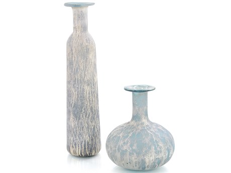 John Richard Powder Blue Vase Set of 2