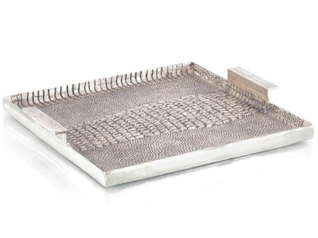 John Richard Alligator Textured Aluminum Serving Tray
