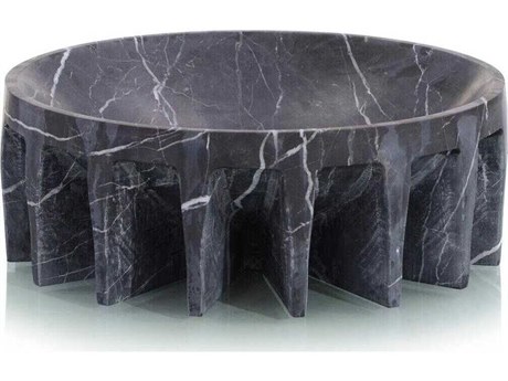 John Richard Elevated Black Marble Decorative Bowl