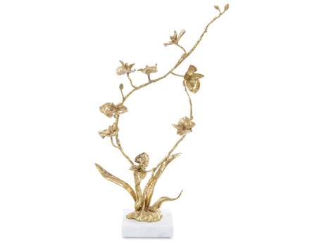 John Richard Brass Orchids In Bloom-II Sculpture