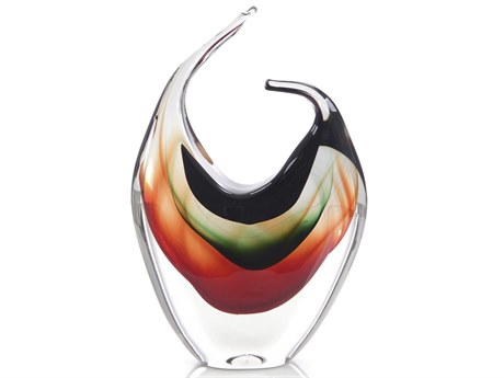 John Richard Handblown Red Violet Emerald