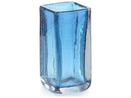 John Richard Ocean Blue Handblown Glass Vase