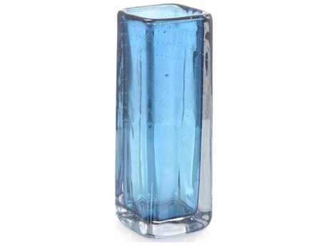 John Richard Ocean Blue Handblown Glass Vase