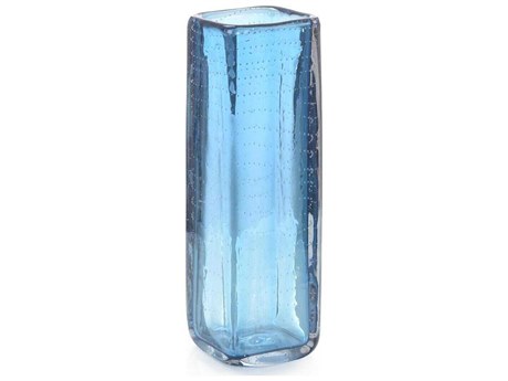 John Richard Ocean Blue Handblown Glass Vase