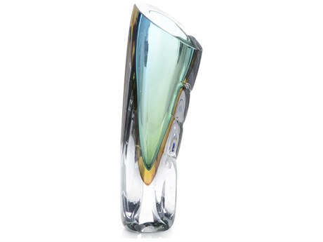 John Richard Emerald Green Handblown Glass Vase