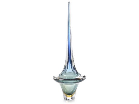 John Richard Azure Blue Handblown Glass Sculpture