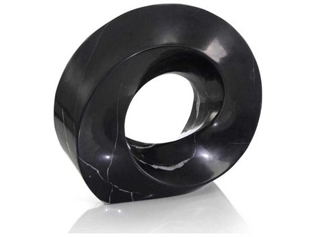 John Richard Twisted Ring Black Marble-I Sculpture